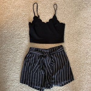 Matching top and shorts set